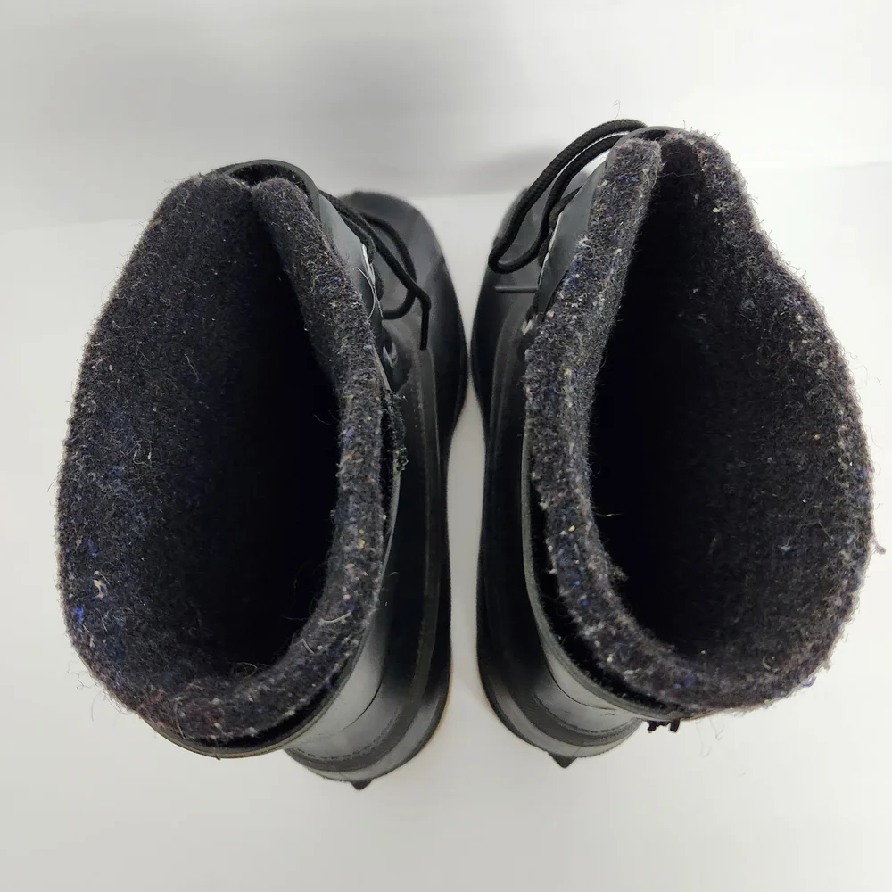 Bata Mens Size 11 Waterproof Rubber Duck Boots Felt Liners 9